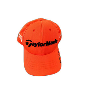 TAYLORMADE Orange Pique Knit Adjustable Golf Hat Baseball Cap Lethal R1 RBZ
